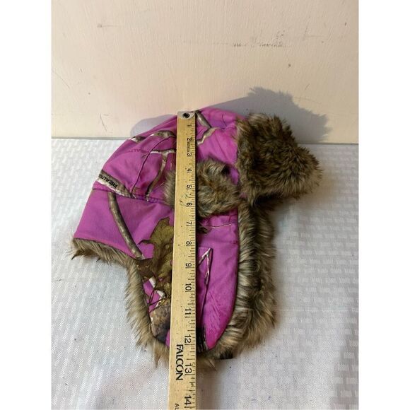 Realtree Hot Shot trapper flapper hat adult s/m purple camo - Picture 4 of 6